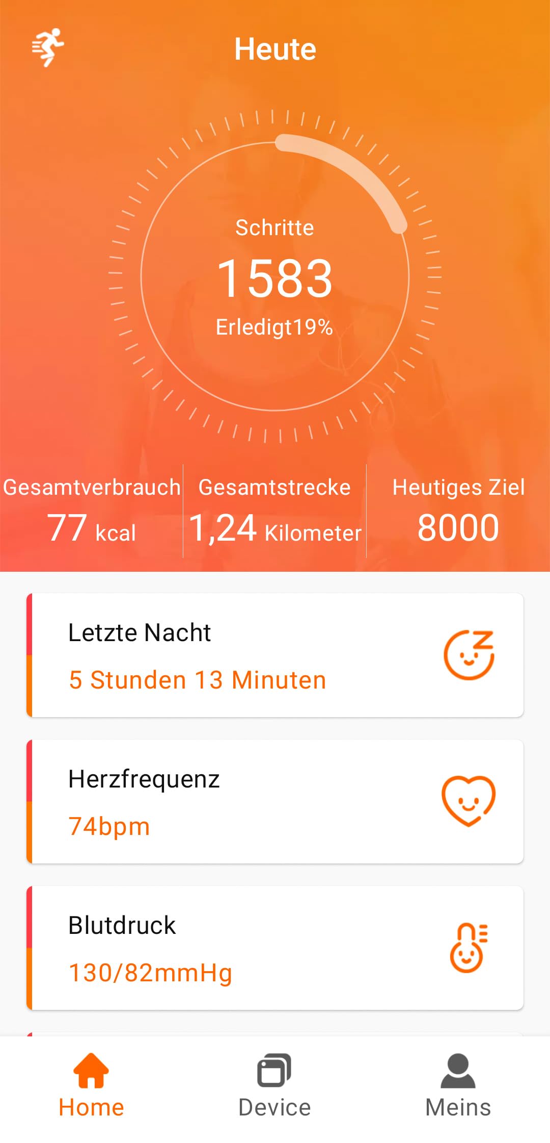 ATLANTA Fitnesstracker mit Herzfrequenz Puls Blutdruck EKG Freisprechen Schlaf Schritte Farbdisplay Smartwatch Armband Uhr mit Silikonband - 9724/17 (Rosa)