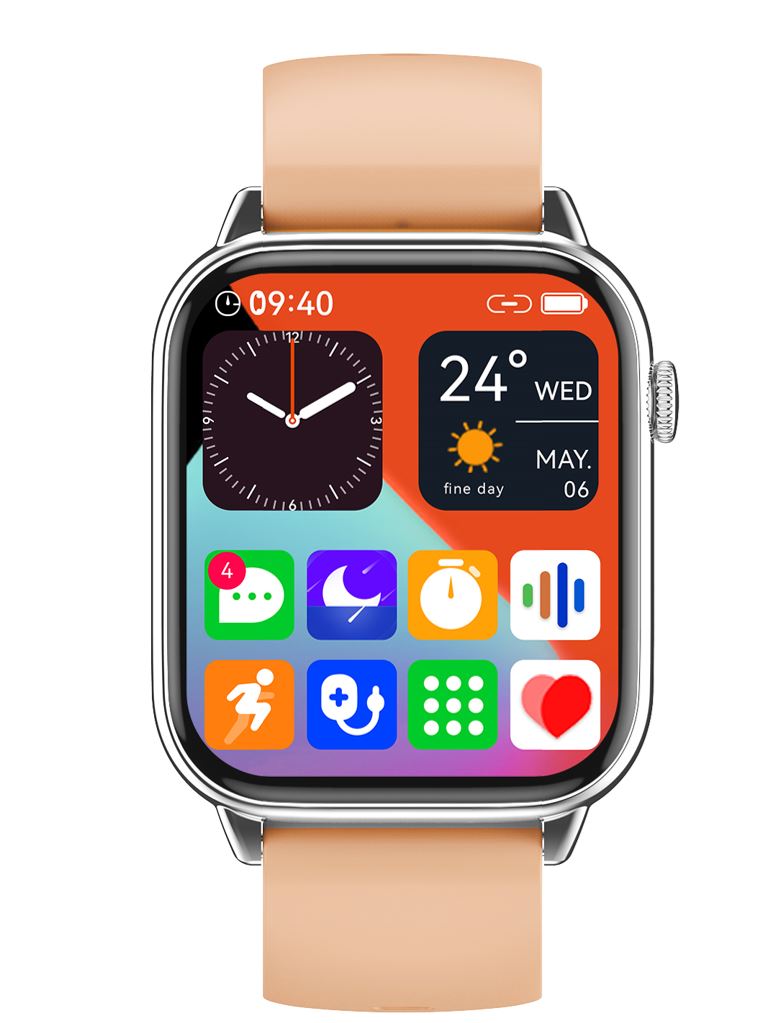 ATLANTA Fitnesstracker mit Herzfrequenz Puls Blutdruck EKG Freisprechen Schlaf Schritte Farbdisplay Smartwatch Armband Uhr mit Silikonband - 9724/17 (Rosa)