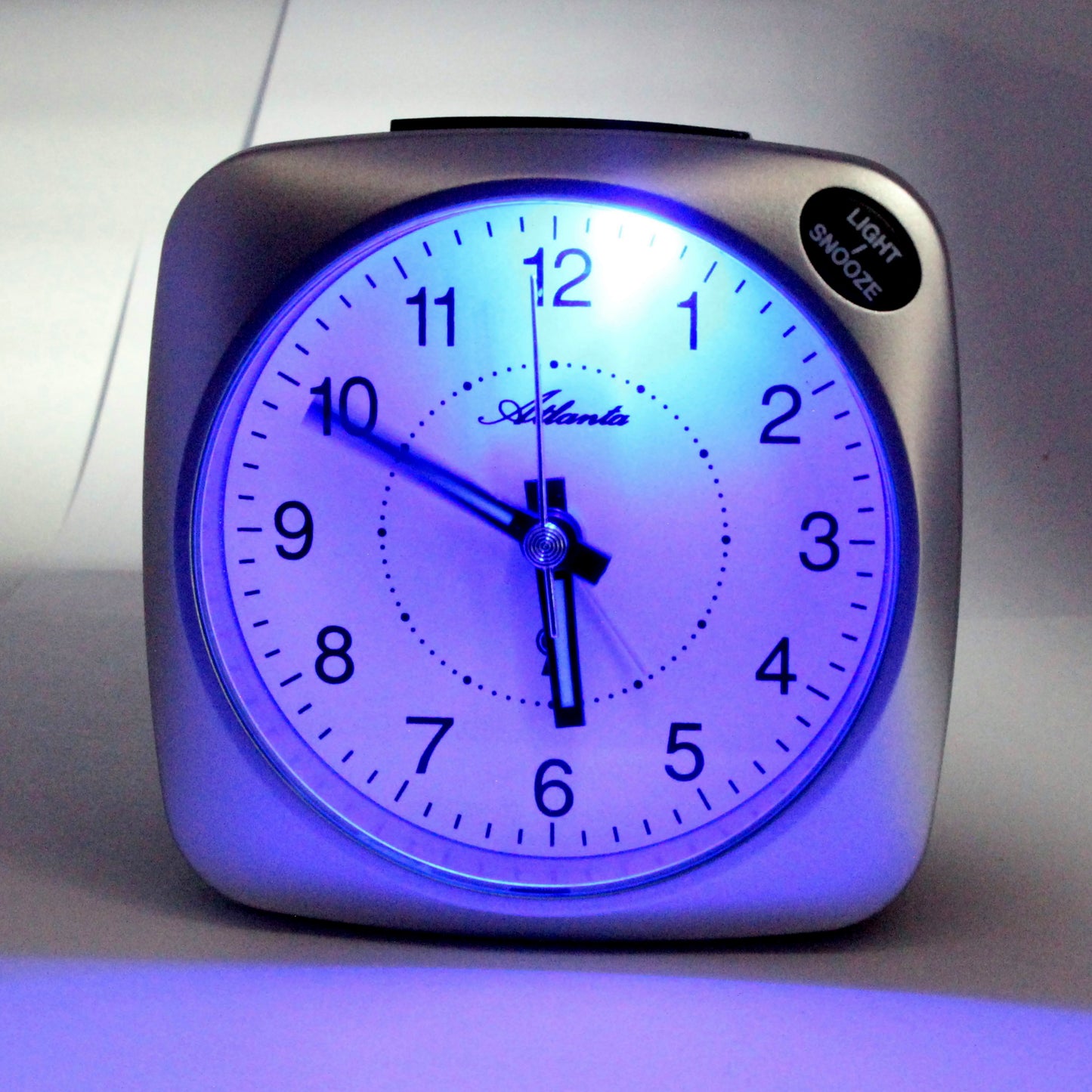 Atlanta Funkwecker mit Licht Snooze Crescendo Analog Silber - 1794/19
