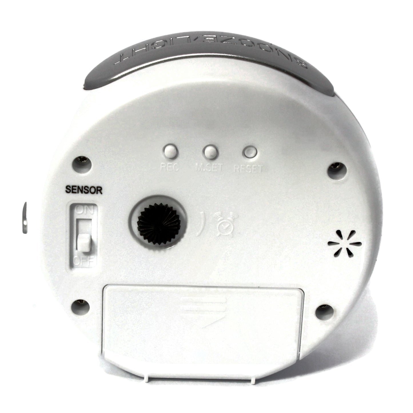 Funkwecker ohne Ticken mit Nachtlicht Snooze Analog Weiß - 1850-0