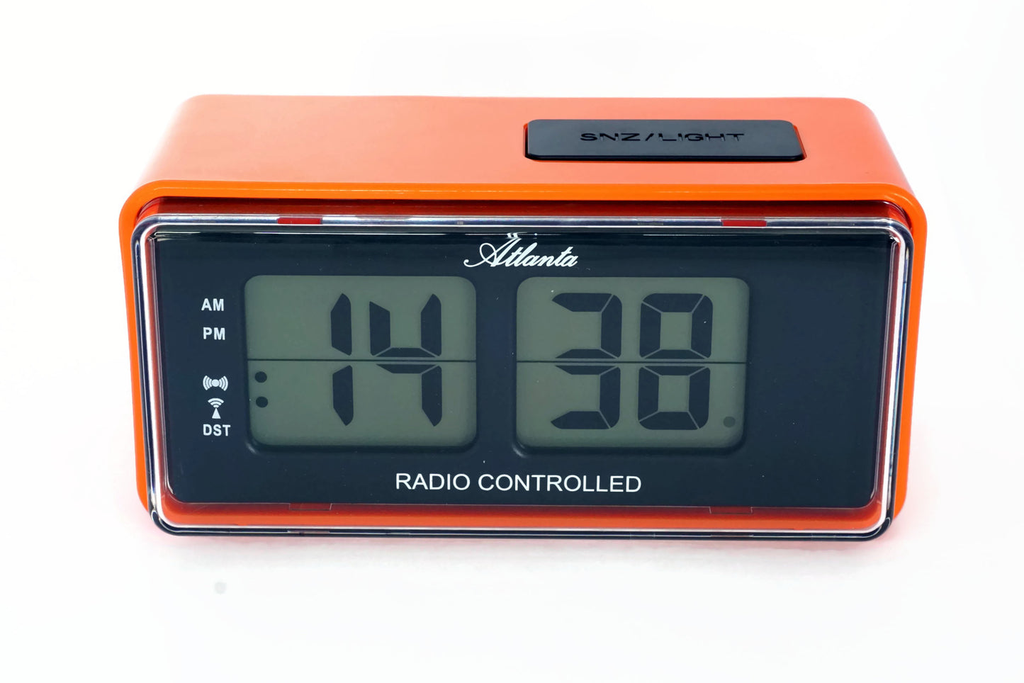 Atlanta LCD Funkwecker im Retro-Design, Snooze, Licht, Lautlos - 1881/12 - R & S Electronic GmbH