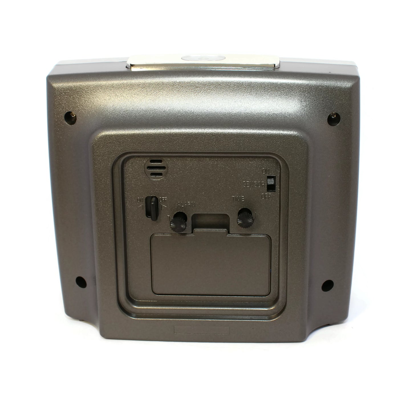 Großer Wecker mit Nachtlicht-Sensor Ohne Ticken Silber - Atlanta 1919-19