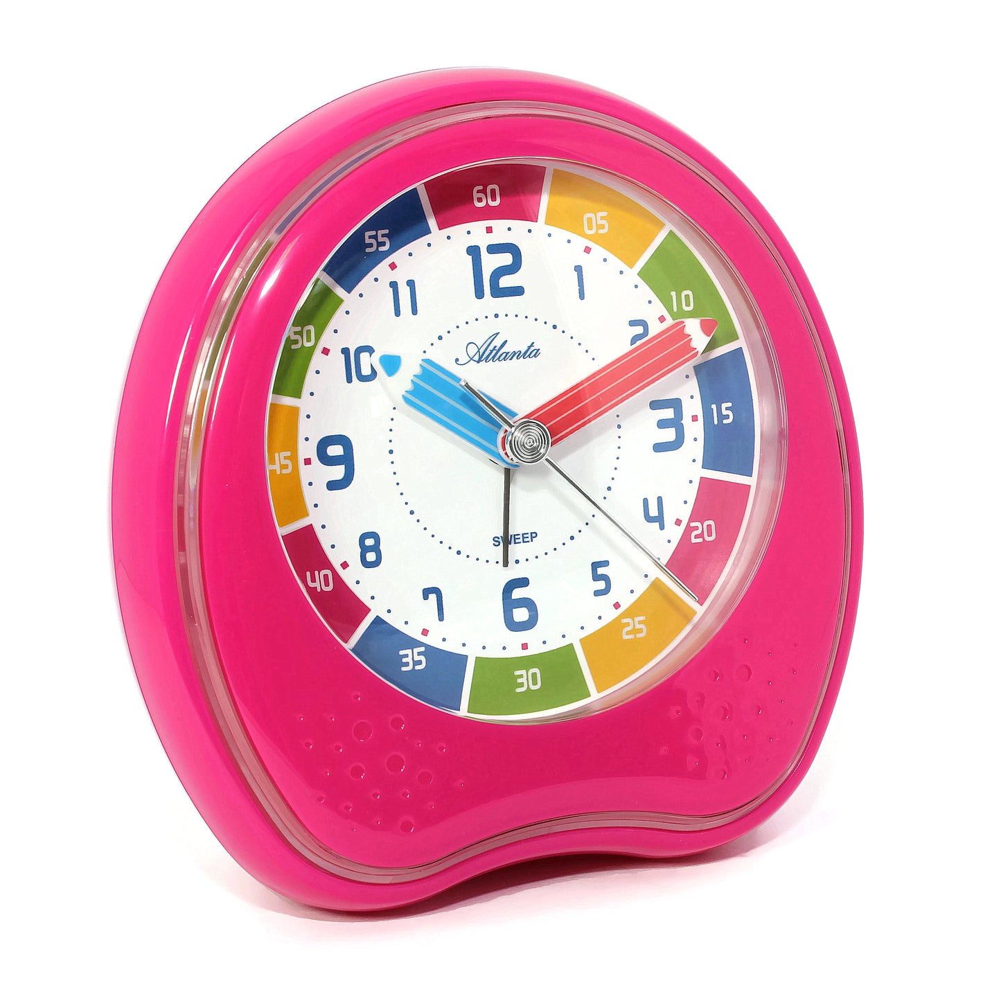 Im SET: Kinderwecker + Armbanduhr Prinzessin Rosa Mädchen - Atlanta 1953/17 KAU