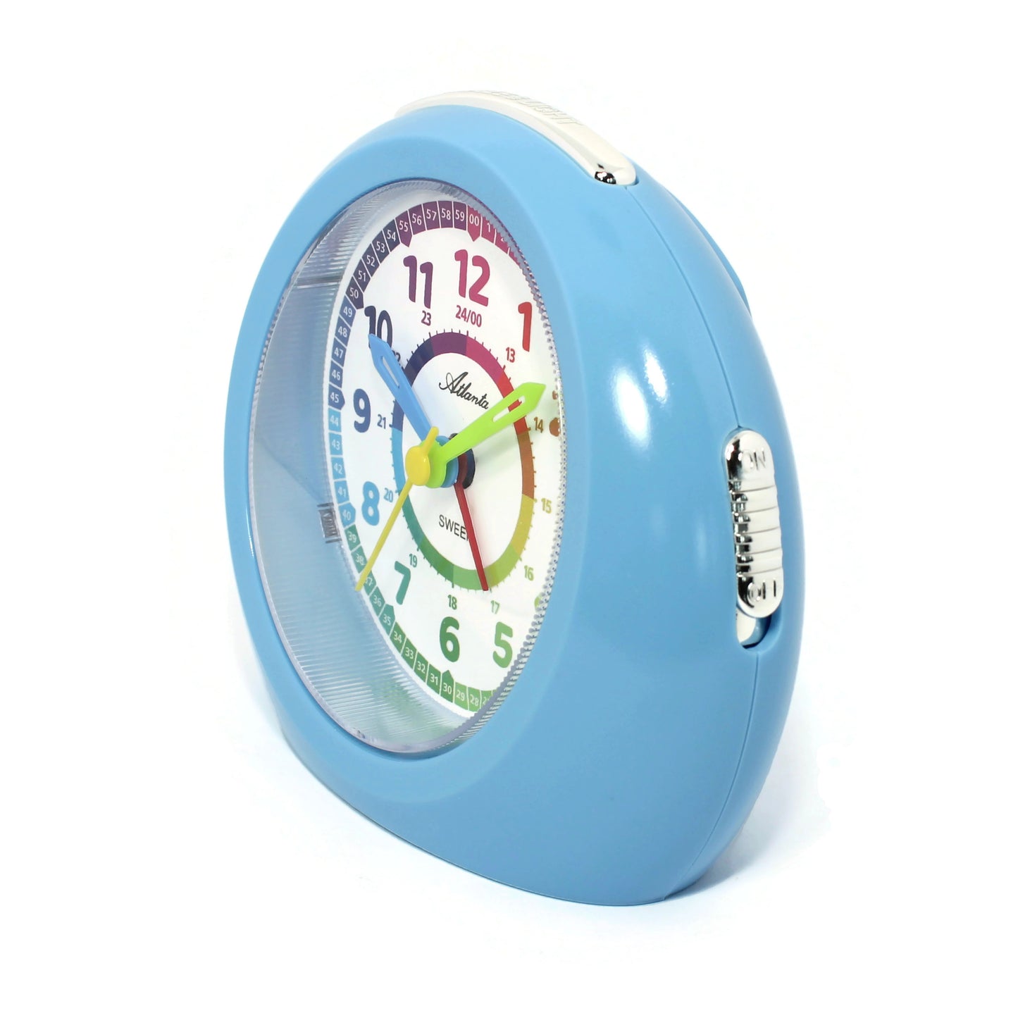 Kinderwecker ohne Ticken + Armbanduhr für Jungen Blau - Atlanta 1967/5 KAU - R & S Electronic GmbH