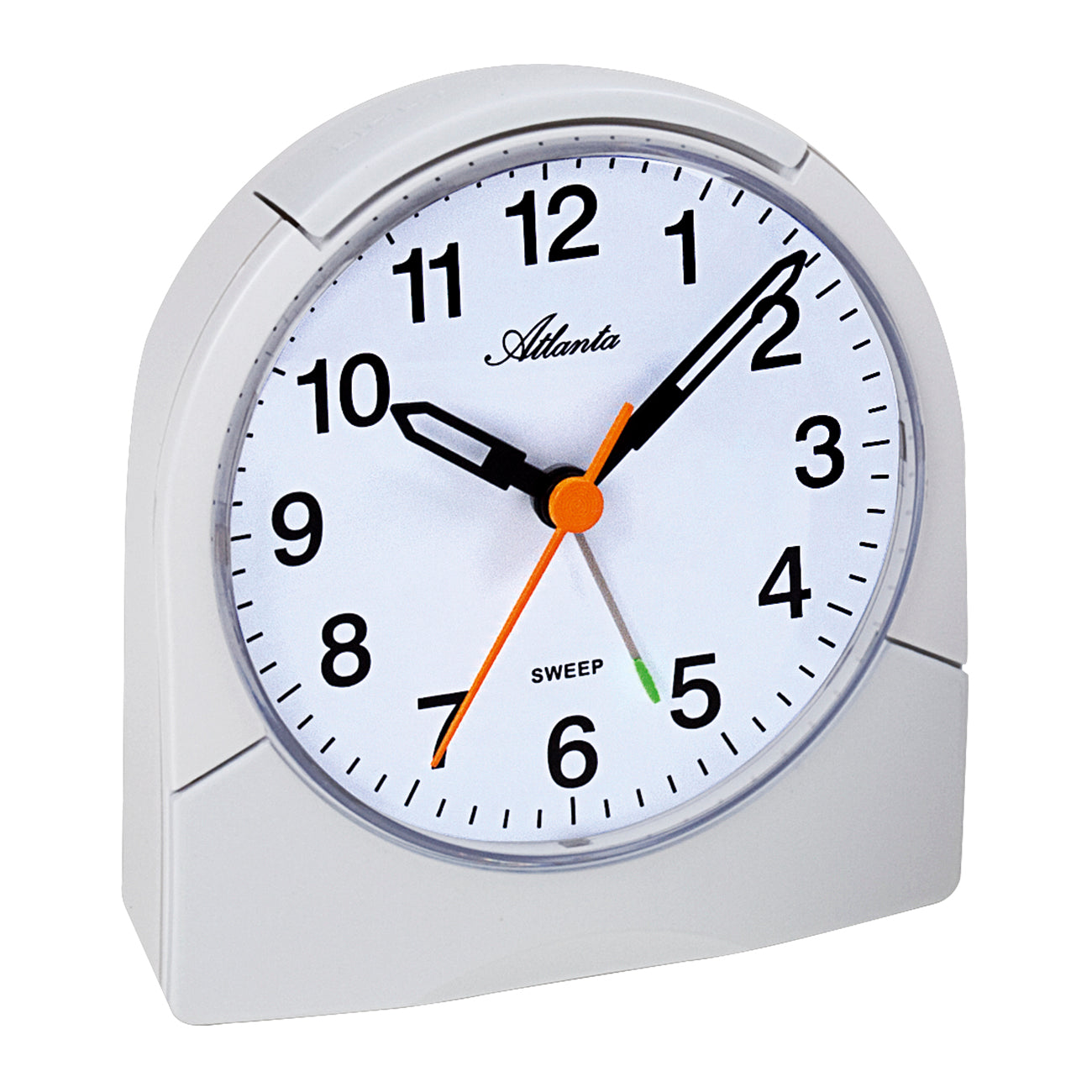 ATLANTA Quarzwecker ohne Ticken, mit Snooze Crescendo Licht, Weiß - 1997/0 - R & S Electronic GmbH