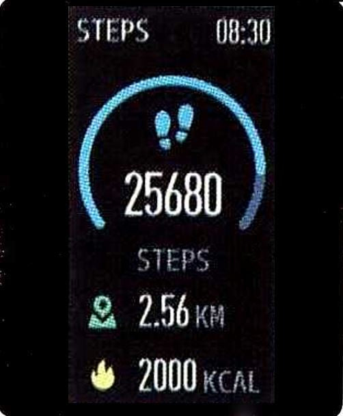 Fitnesstracker mit Puls Blutdruck Sauerstoff Schlaf Schritte Smartwatch - 9720/3