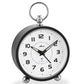 Atlanta Großer Funkwecker Retro Design Metallgehäuse Analog Licht Snooze Crescendo Zahlen - 1836/7 (Schwarz)