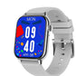 ATLANTA Fitnesstracker mit Herzfrequenz Puls Blutdruck EKG Freisprechen Schlaf Schritte Farbdisplay Smartwatch Armband Uhr mit Silikonband - 9724/4 (Grau)