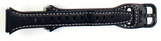 Ersatz-Armband Leder für Smartwatch ATLANTA  9720 / 9721 / 9730 / 9731 / 9735 / 9736 - SCHWARZ