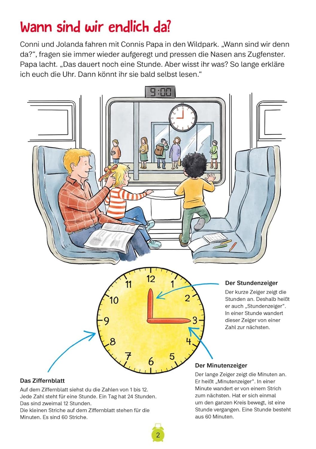 SET Kinderwecker mit Lernbuch Conni Uhrzeit lernen Rosa Mädchen - ATLANTA 1953/17 BU - Kinderwecker - R & S Electronic GmbH