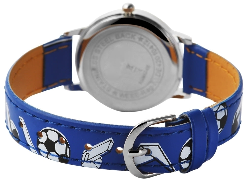 Im SET:  Kinderwecker Blau + Armbanduhr Jungen Lernwecker Analog - Atlanta 1719-5 KAU - Kinderwecker - R & S Electronic GmbH