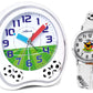 Im SET:  Kinderwecker + Armbanduhr Fußball Weiß Lernwecker - Atlanta 1719-0F KAU - R & S Electronic GmbH