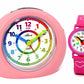 Kinderwecker ohne Ticken mit Rosa Armbanduhr für Mädchen