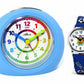 Kinderwecker ohne Ticken Blau + Armbanduhr für Jungen  - Atlanta 1967/5 KAU