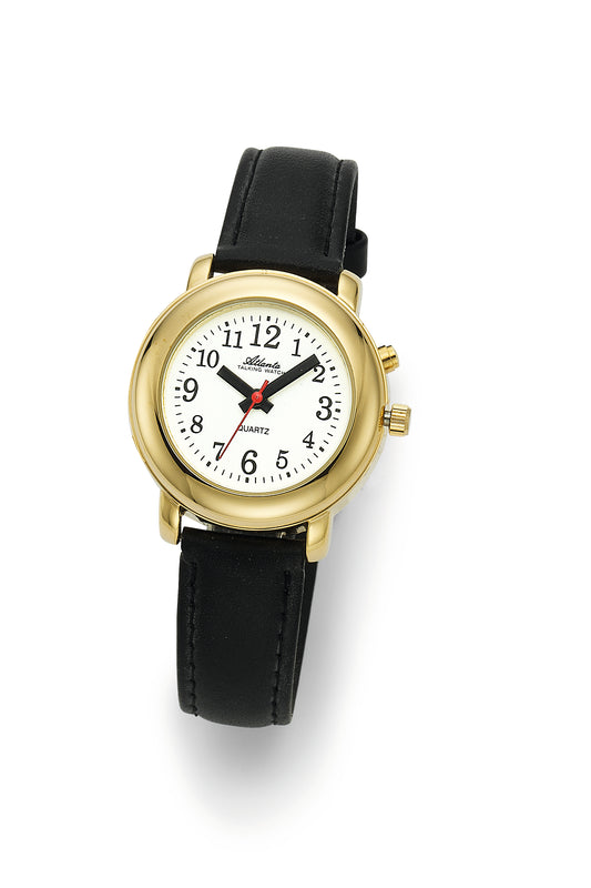 Sprechende Armbanduhr Damenuhr Analog Blindenuhr mit Zeitansage Gold - 8916-9 - R & S Electronic GmbH