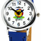 Kinderwecker ohne Ticken Blau + Armbanduhr für Jungen  - Atlanta 1967/5 KAU